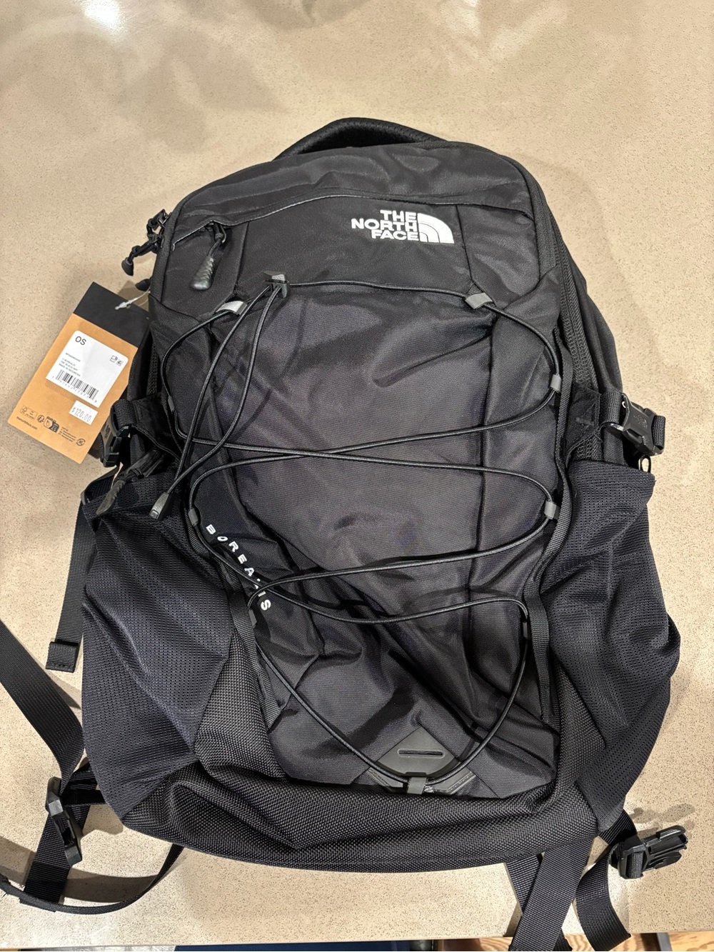 The North Face Black Backpack with Front Bungee
